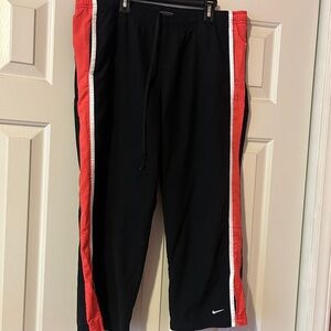 Nike Black Pants with Pink and White Stripes